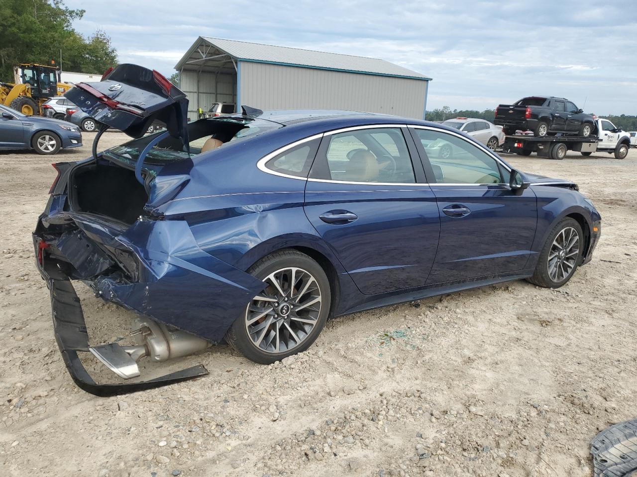 2020 Hyundai Sonata VIN 5NPEH4J21LH046739 Copart auction photo, rear end damage thumbnail 3