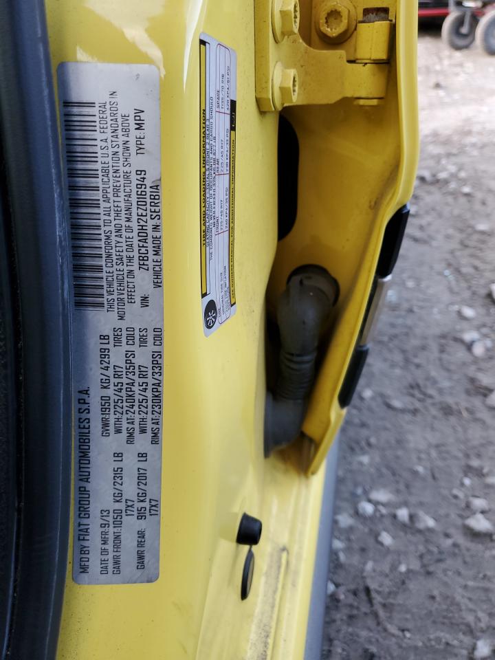 2014 Fiat 500L VIN ZFBCFADH2EZ016949 Copart auction photo, front end damage thumbnail 13