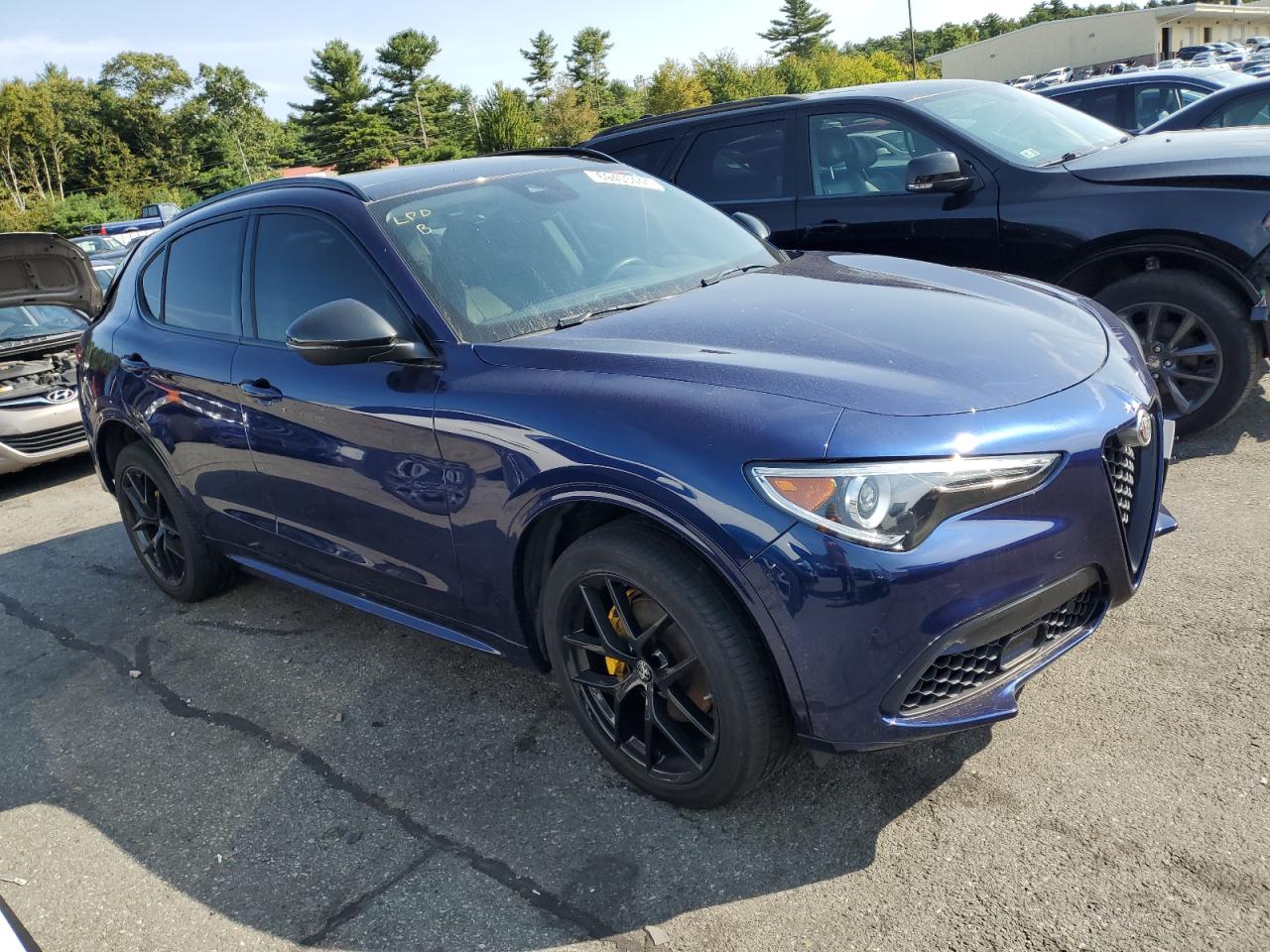2021 Alfa Romeo Stelvio VIN ZASPAKBN3M7D09515 Copart auction photo, rear end damage thumbnail 4