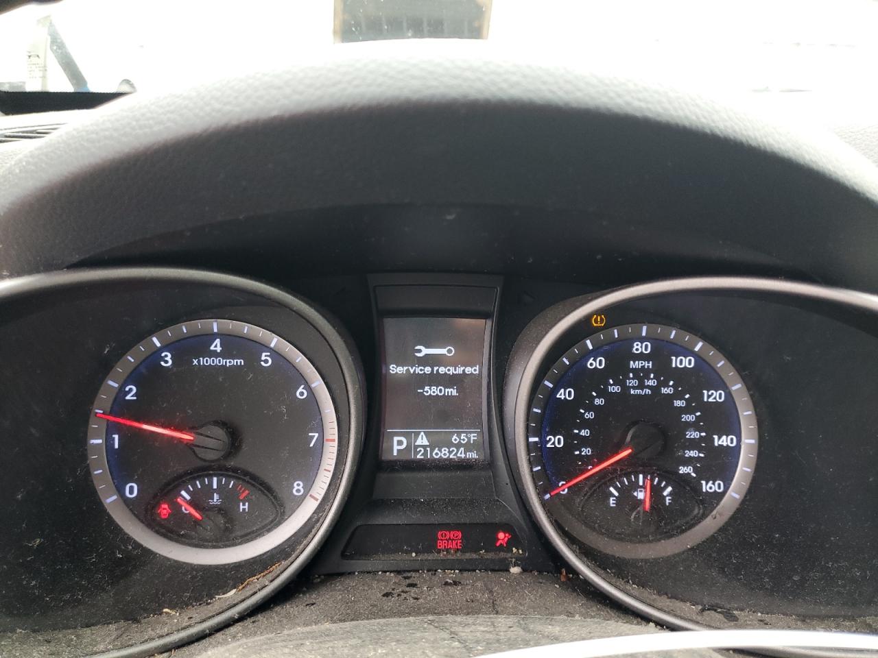 2014 Hyundai Santa Fe VIN KM8SM4HF8EU075151 Copart auction photo, side / front end damage thumbnail 9