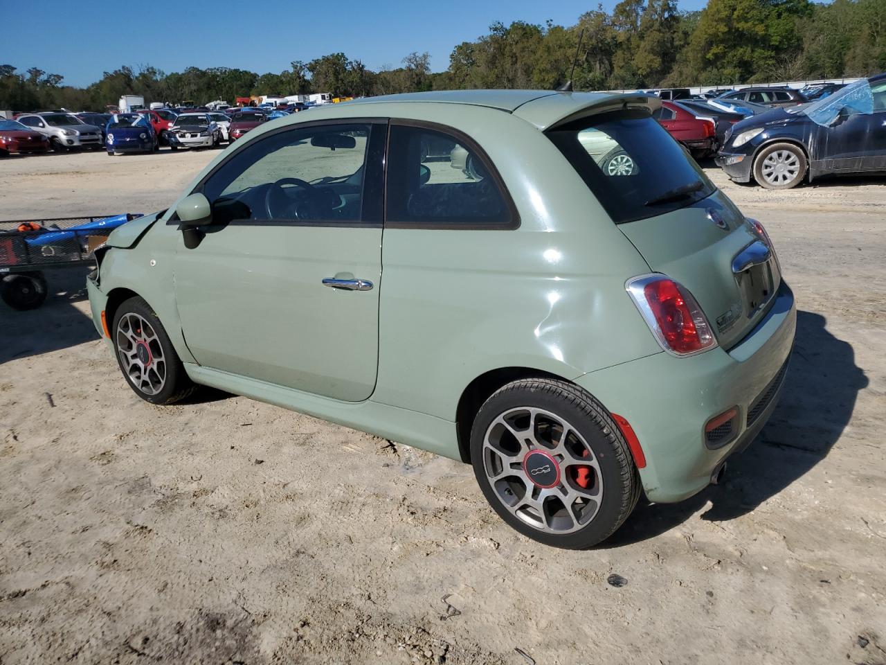 2015 Fiat 500 VIN 3C3CFFBR1FT707439 Copart auction photo, front end / minor dent/scratches damage thumbnail 2