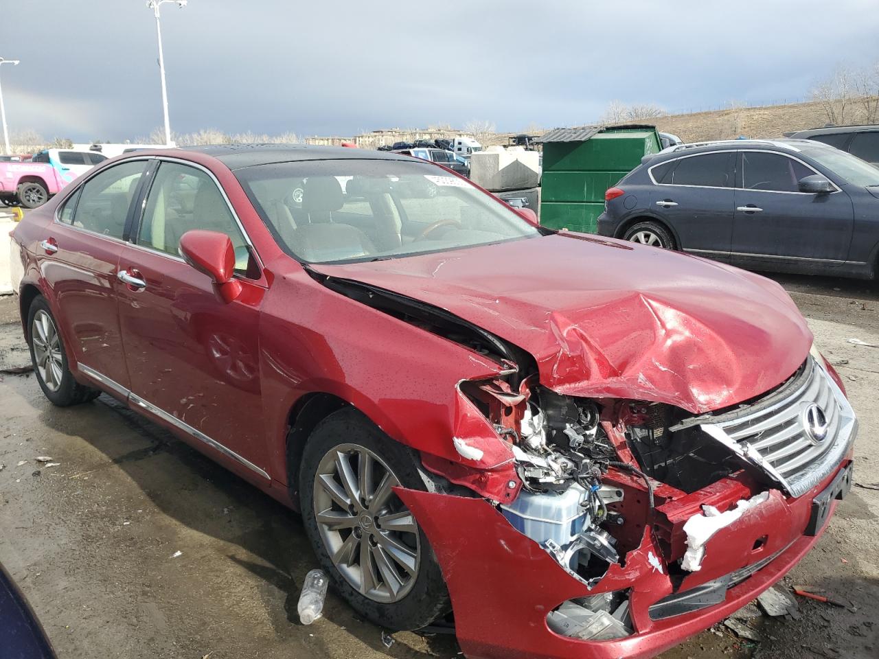 2012 Lexus ES VIN JTHBK1EG5C2473205 Copart auction photo, front end damage thumbnail 4