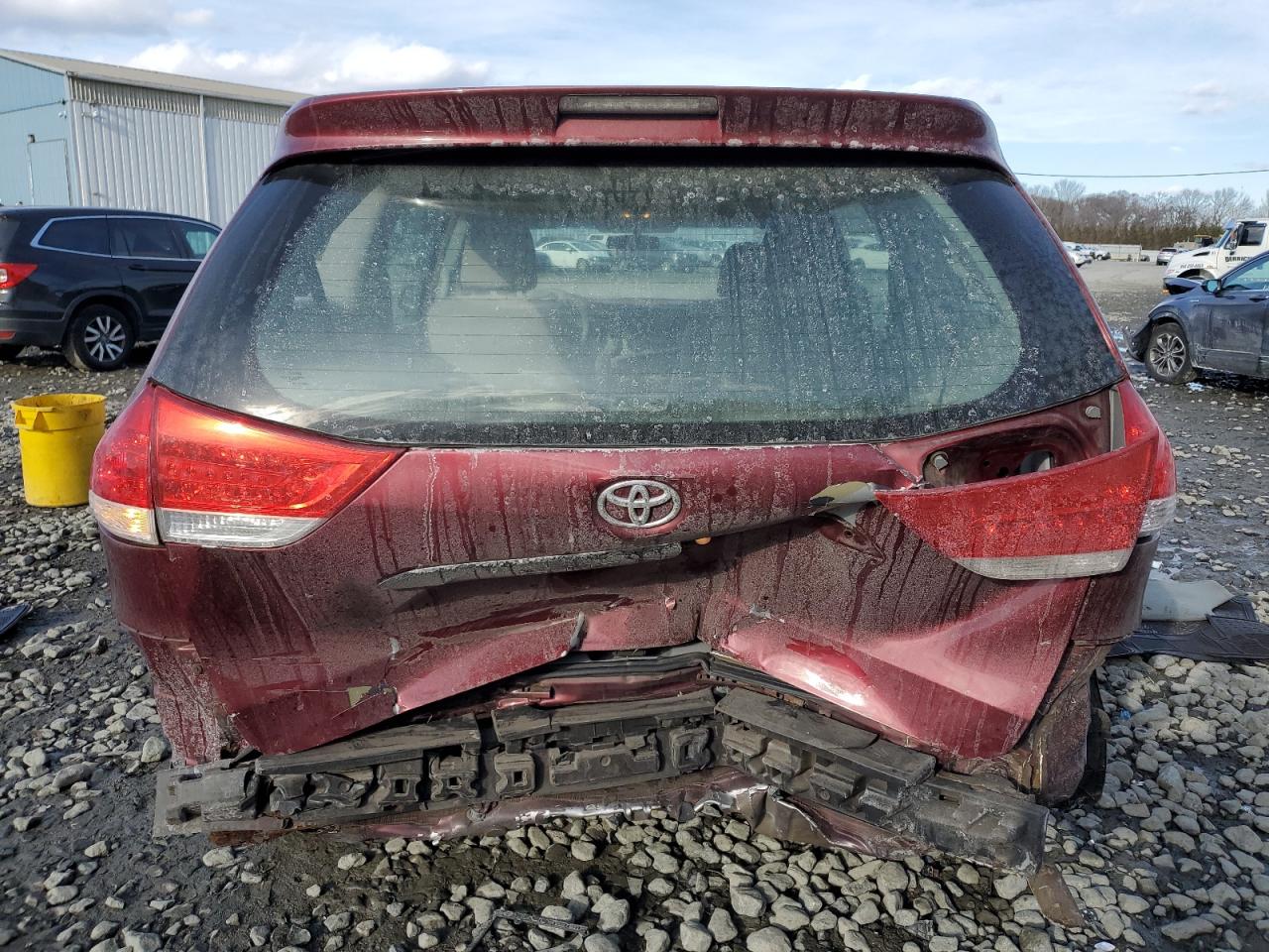2012 Toyota Sienna VIN 5TDZK3DC0CS222689 Copart auction photo, front end / rear end damage thumbnail 6