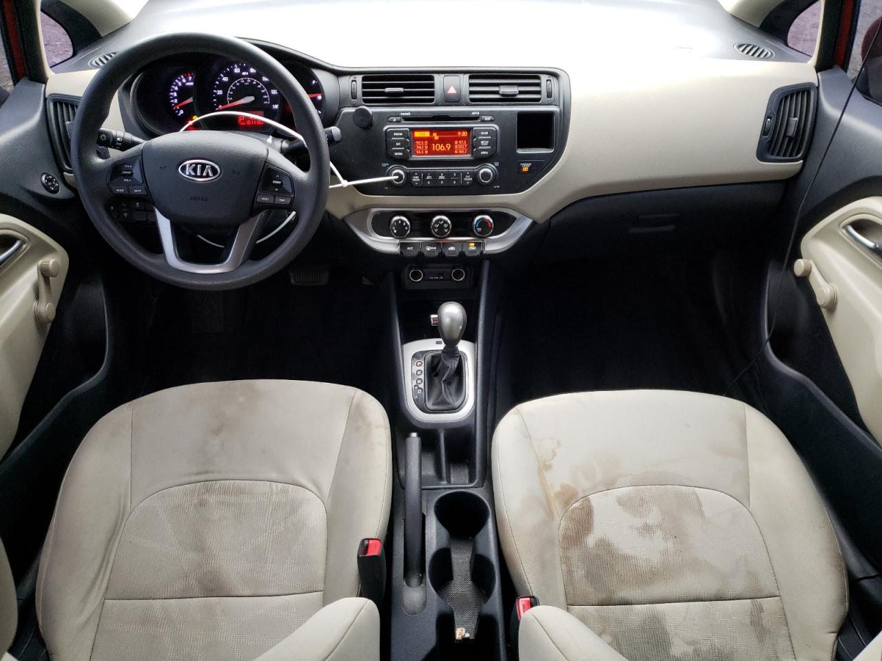 2012 KIA Rio VIN KNADM4A37C6087979 Copart auction photo, rear end damage thumbnail 8