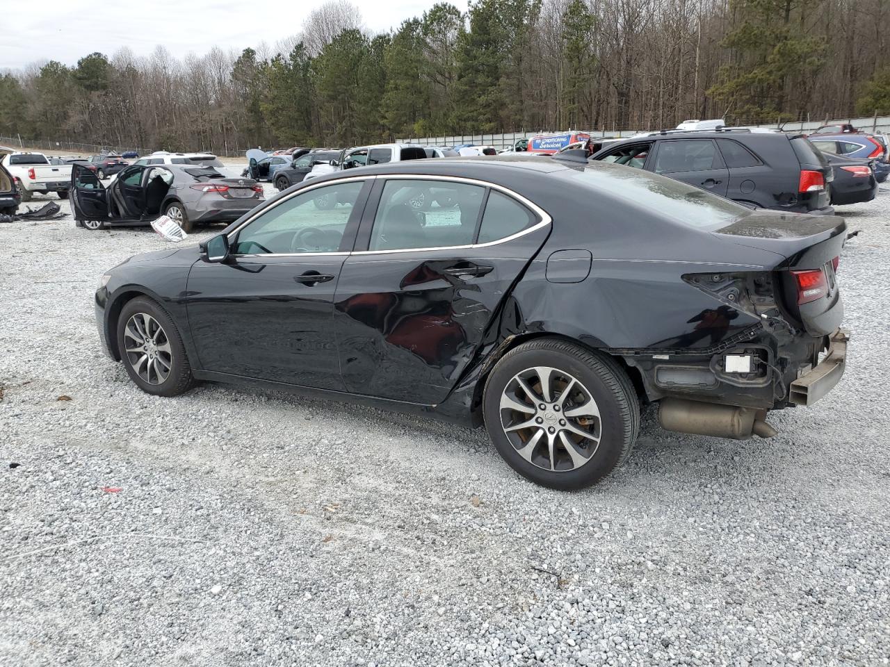 2016 Acura TLX VIN 19UUB1F55GA012607 Copart auction photo, rear end / side damage thumbnail 2