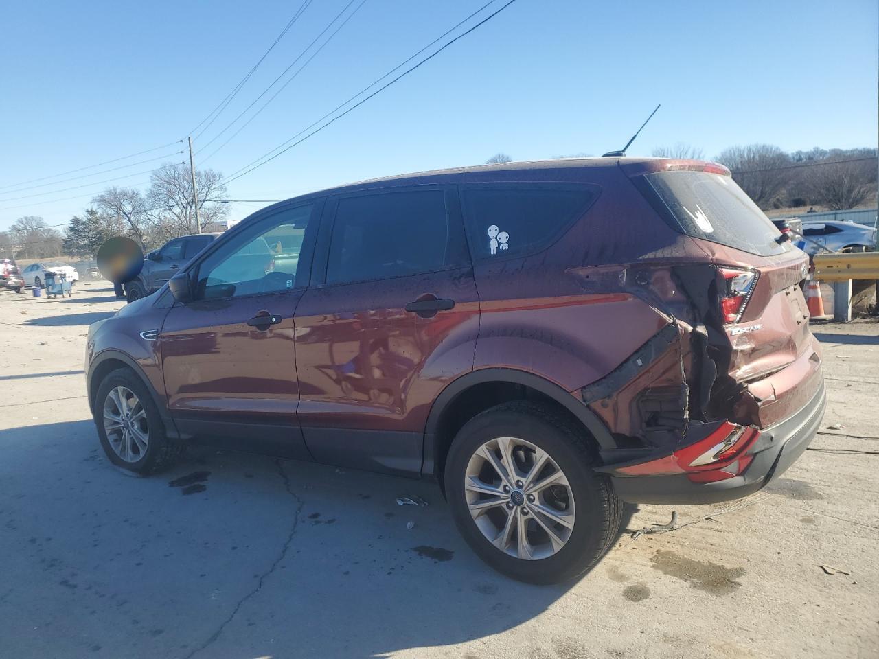 2018 Ford Escape VIN 1FMCU0F76JUA28297 Copart auction photo, rear end damage thumbnail 2