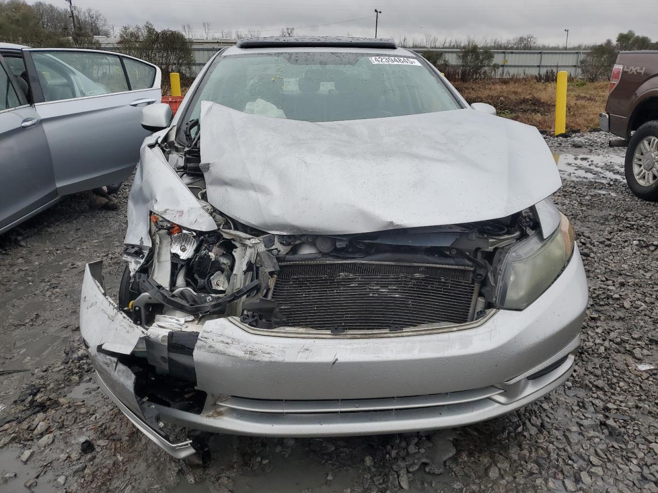 2012 Honda Civic VIN 19XFB2F91CE007895 Copart auction photo, front end / all over damage thumbnail 5