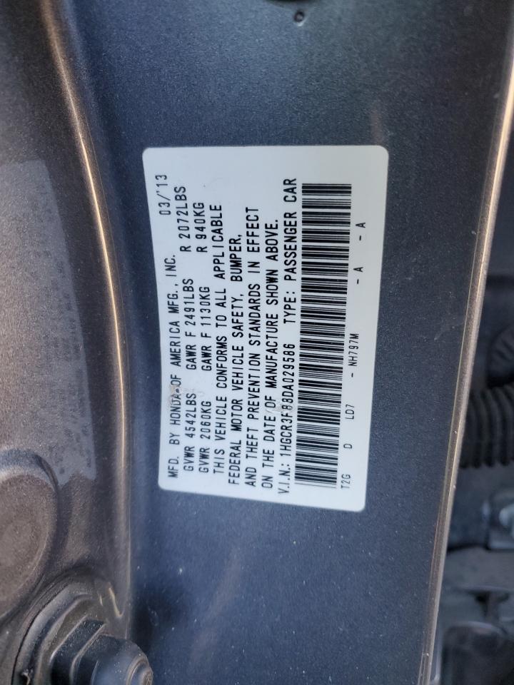 2013 Honda Accord VIN 1HGCR3F88DA029586 Copart auction photo, all over damage thumbnail 12