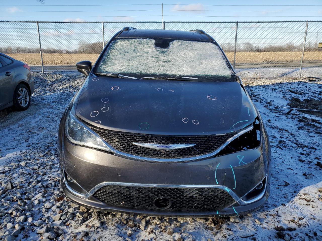 2020 Chrysler Pacifica VIN 2C4RC1EGXLR110879 Copart auction photo, front end / side damage thumbnail 5
