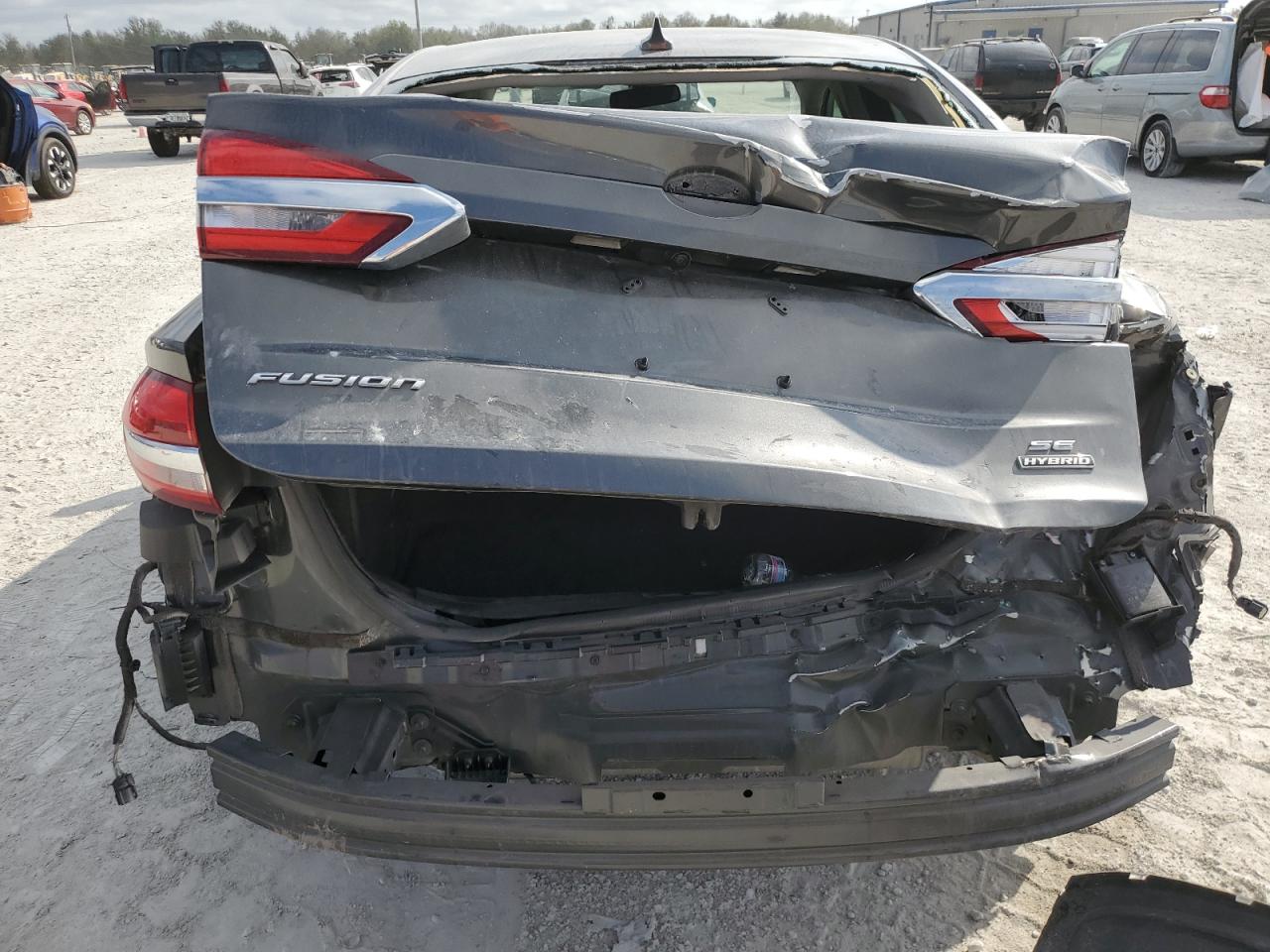 2020 Ford Fusion VIN 3FA6P0LU2LR161349 Copart auction photo, rear end / side damage thumbnail 6