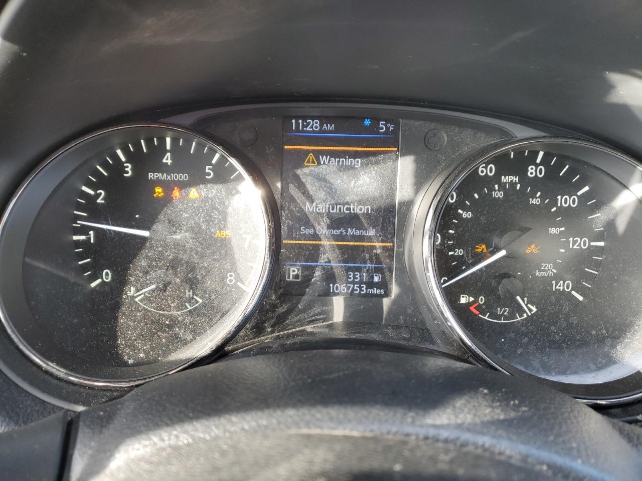 2020 Nissan Rogue VIN KNMAT2MT1LP533319 Copart auction photo, side / front end damage thumbnail 9