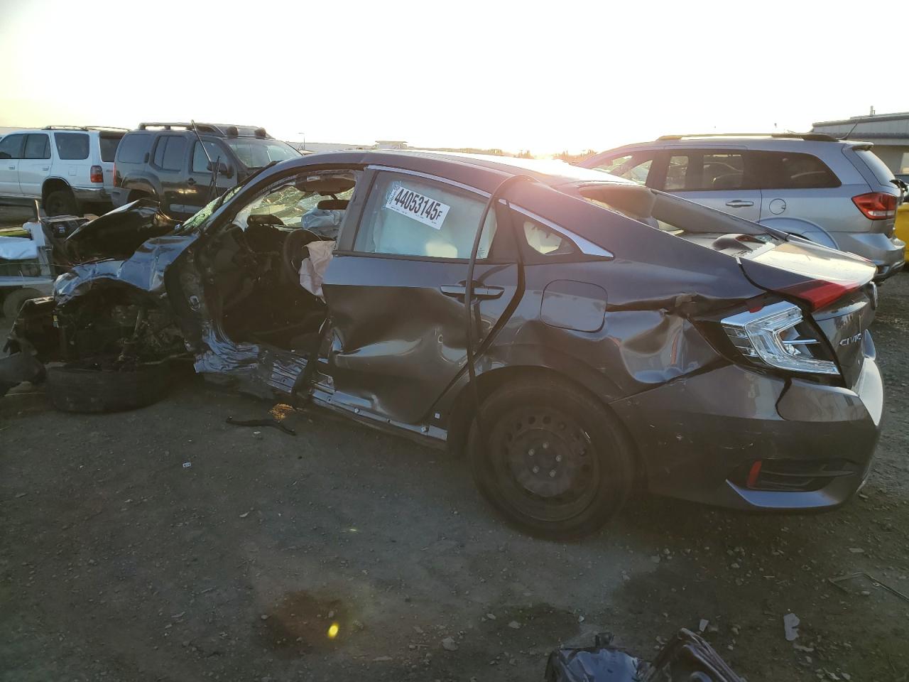 2020 Honda Civic VIN 2HGFC2F68LH587946 Copart auction photo, rollover damage thumbnail 2