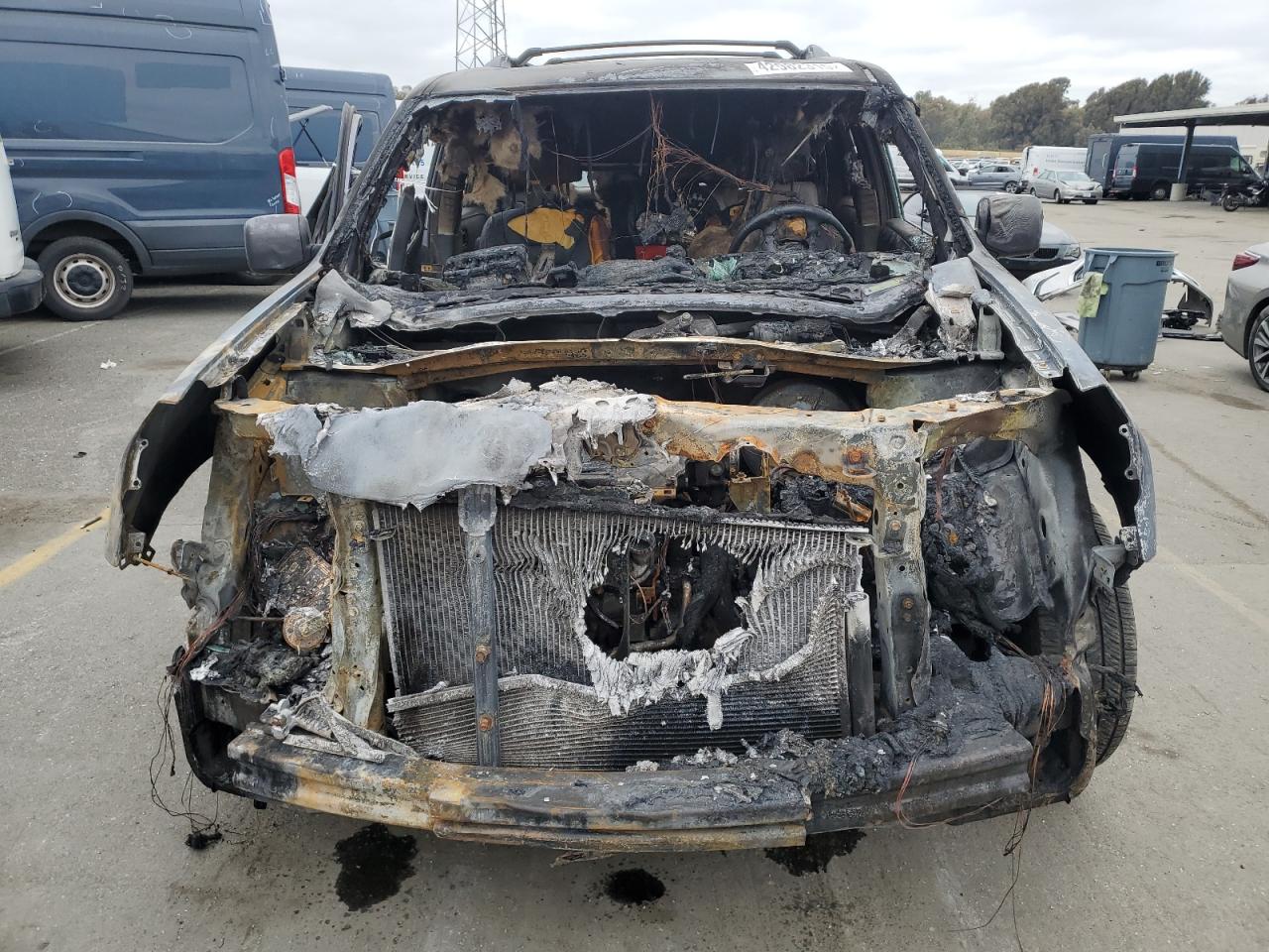 2014 Honda Pilot VIN 5FNYF4H57EB012826 Copart auction photo, burn damage thumbnail 5