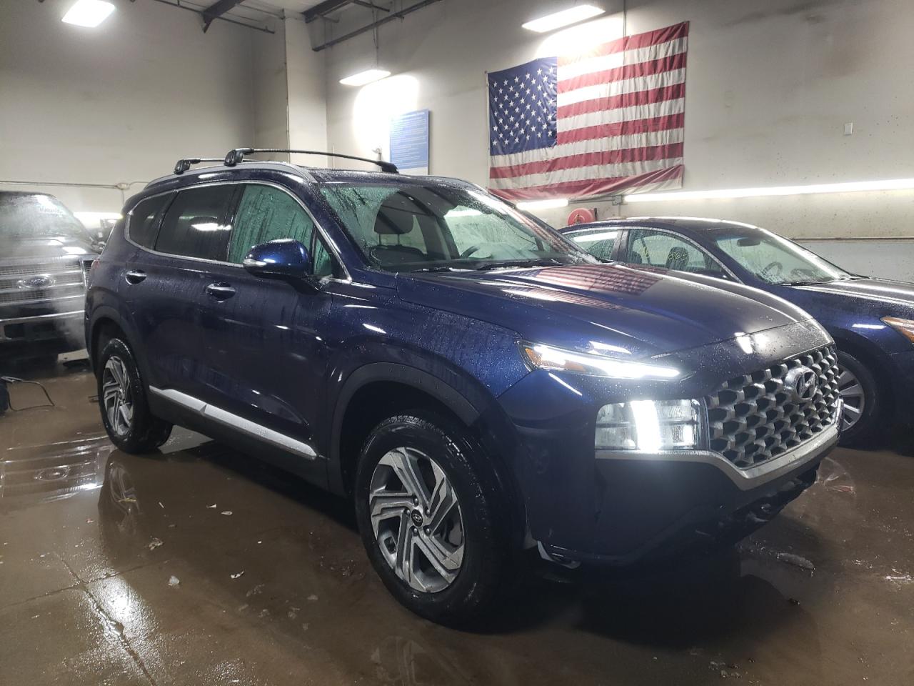 2022 Hyundai Santa Fe VIN 5NMS6DAJ8NH401602 Copart auction photo, front end / stripped damage thumbnail 4
