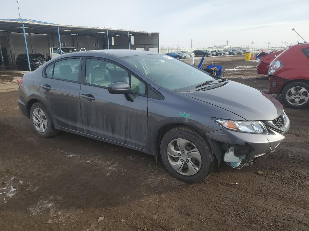 2014 Honda Civic VIN 2HGFB2F54EH512903 Copart auction photo, side / undercarriage damage thumbnail 4