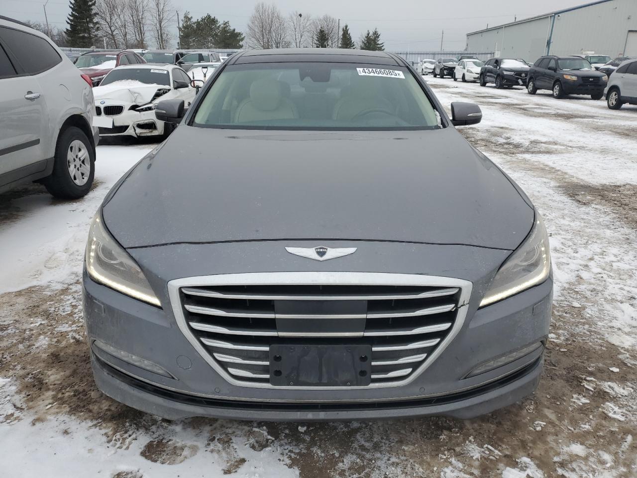 2015 Hyundai Genesis VIN KMHGN4JF9FU043405 Copart auction photo, mechanical / side damage thumbnail 5