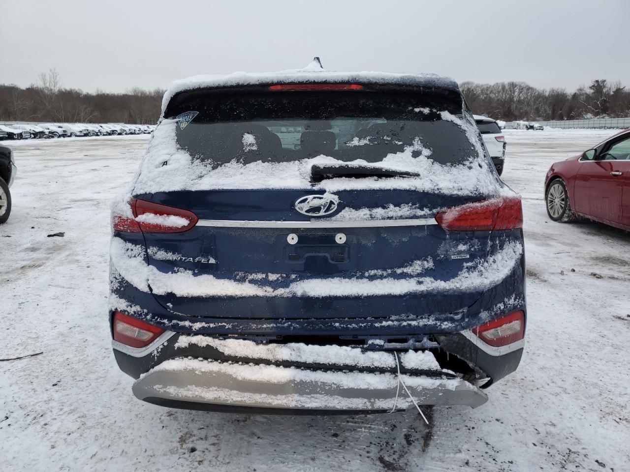 2019 Hyundai Santa Fe VIN 5NMS3CAD9KH126492 Copart auction photo, front end / rear end damage thumbnail 6