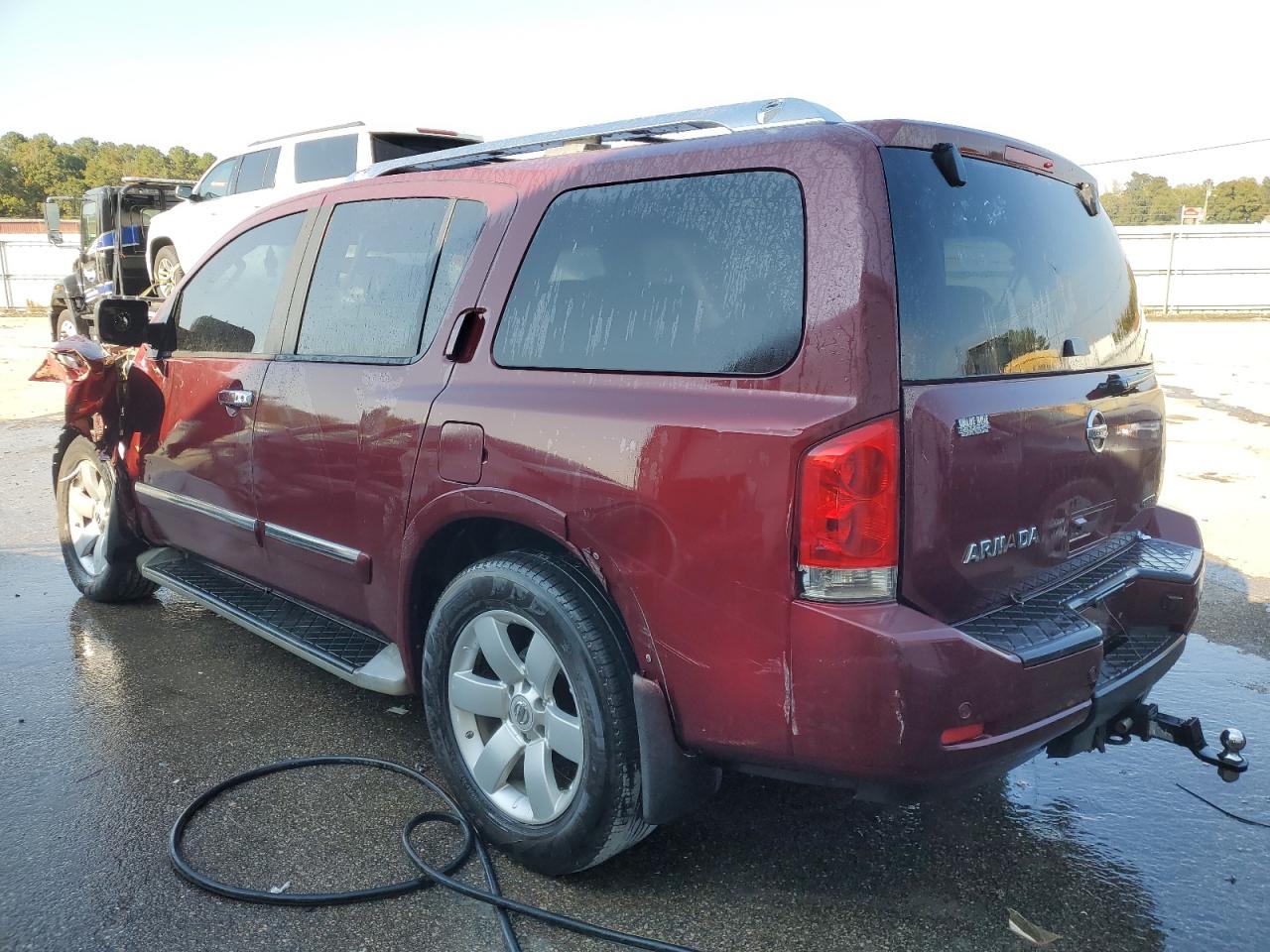 2010 Nissan Armada VIN 5N1BA0ND0AN619604 Copart auction photo, front end / side damage thumbnail 2