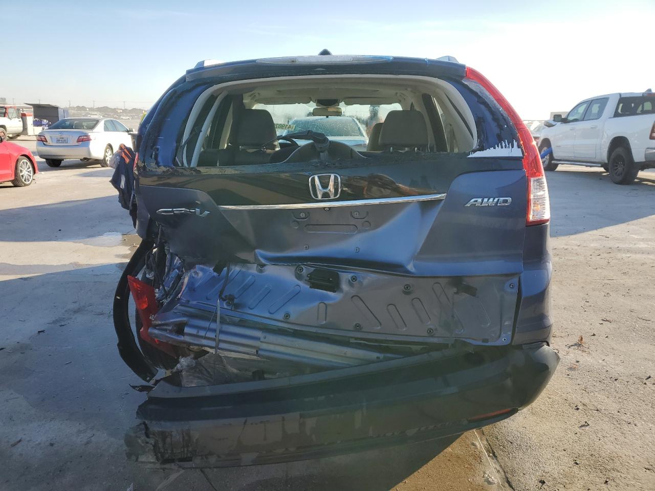 2013 Honda CR-V VIN 2HKRM4H74DH667974 Copart auction photo, rear end / front end damage thumbnail 6
