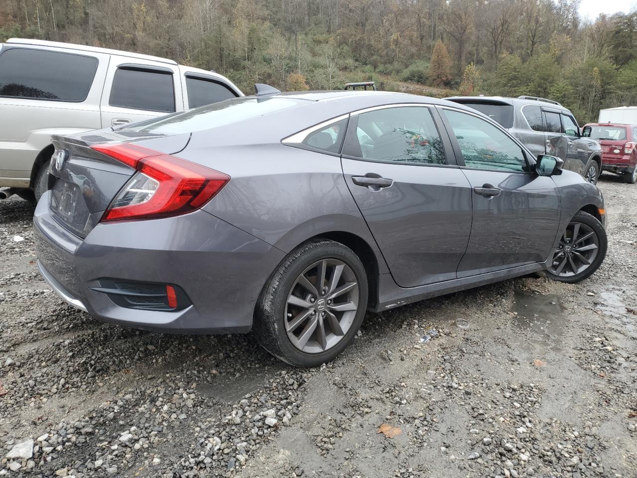 2021 Honda Civic VIN 19XFC1F32ME206250 Copart auction photo, side / rear end damage thumbnail 3