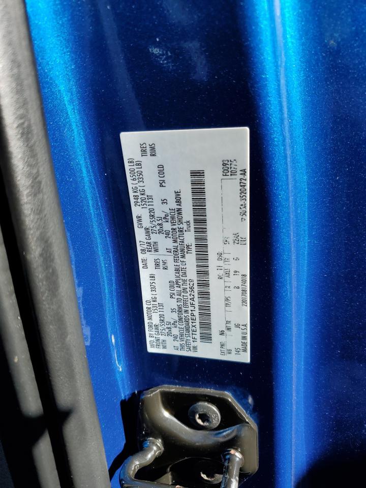 2018 Ford F-150 VIN 1FTEX1EP1JFA25629 Copart auction photo, undercarriage damage thumbnail 13