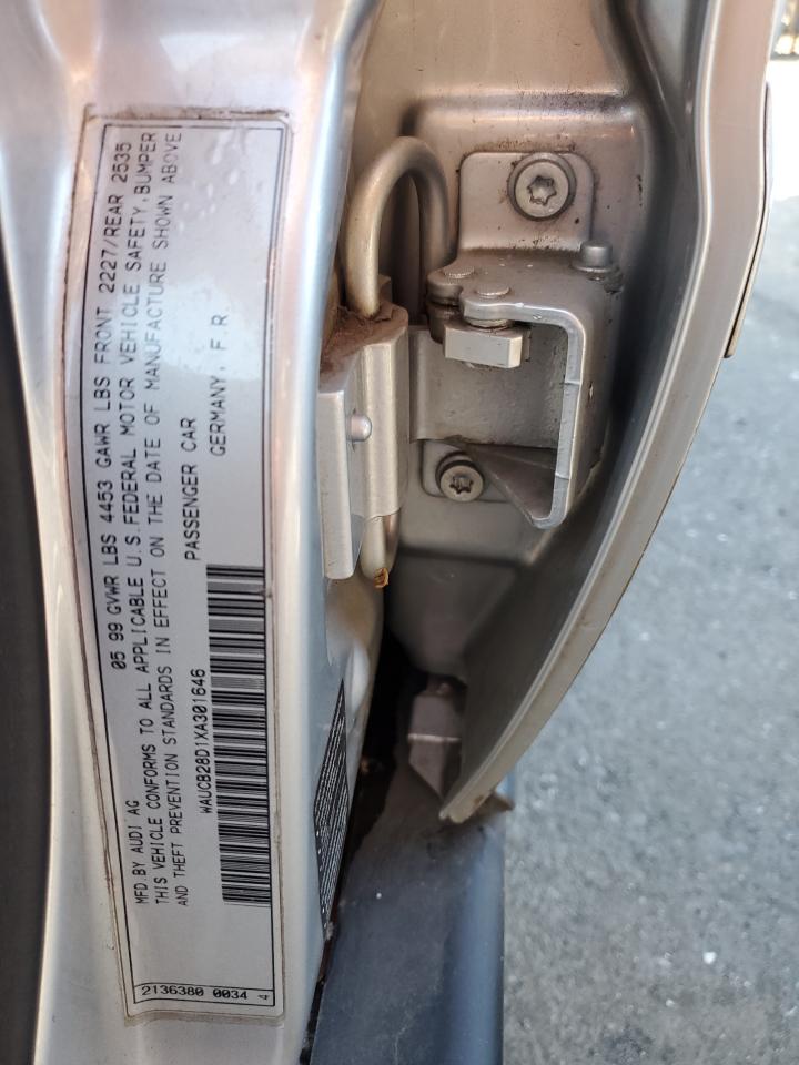 1999 Audi A4 VIN WAUCB28D1XA301646 Copart auction photo, minor dent/scratches damage thumbnail 12