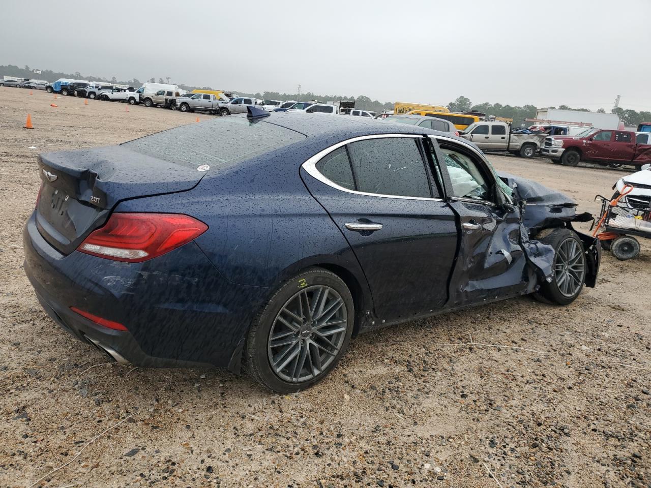2019 Genesis G70 VIN KMTG34LA0KU023213 Copart auction photo, all over damage thumbnail 3