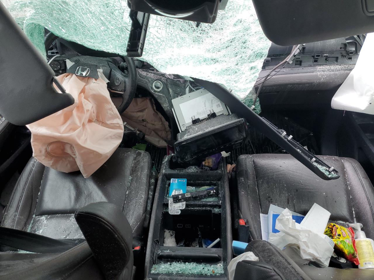 2019 Honda Odyssey VIN 5FNRL6H71KB027408 Copart auction photo, front end / top/roof damage thumbnail 8