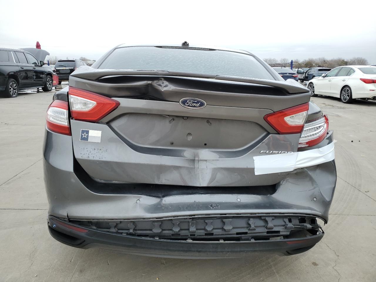 2013 Ford Fusion VIN 3FA6P0K9XDR331794 Copart auction photo, rear end / side damage thumbnail 6