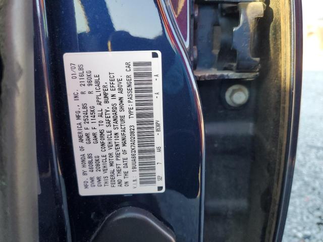 2007 Acura TL VIN 19UUA662X7A020823 Copart auction photo, front end damage thumbnail 12