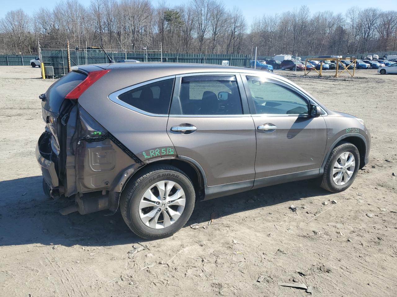 2014 Honda CR-V VIN 2HKRM4H58EH700085 Copart auction photo, rear end / side damage thumbnail 3