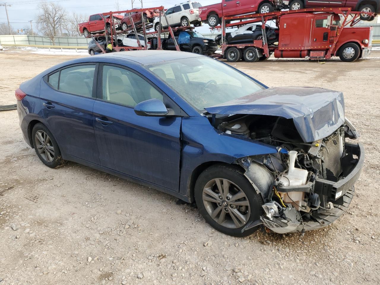 2018 Hyundai Elantra VIN 5NPD84LF5JH258486 Copart auction photo, front end / mechanical damage thumbnail 4