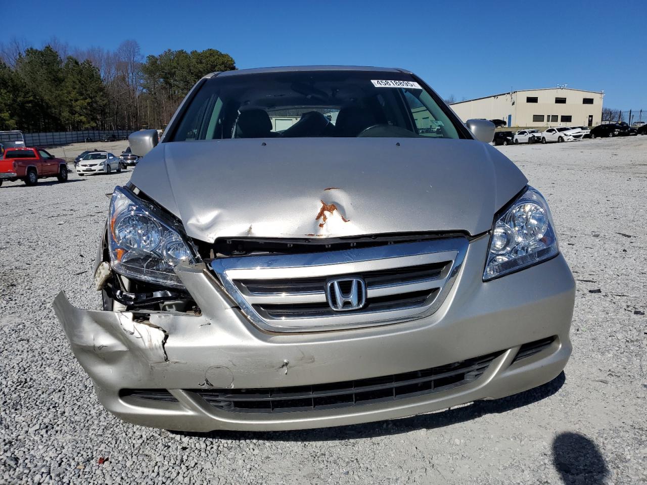 2007 Honda Odyssey VIN 5FNRL38617B406552 Copart auction photo, rear end / front end damage thumbnail 5