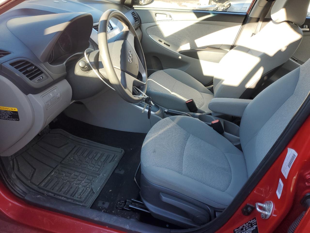 2014 Hyundai Accent VIN KMHCT4AE1EU649405 Copart auction photo, front end / side damage thumbnail 7