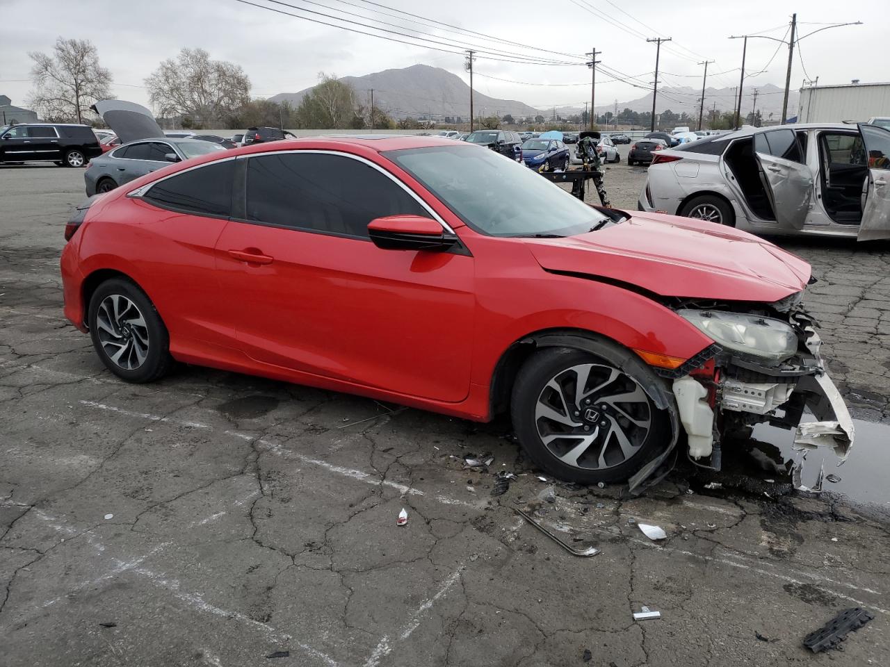 2016 Honda Civic VIN 2HGFC4B09GH302576 Copart auction photo, front end / side damage thumbnail 4