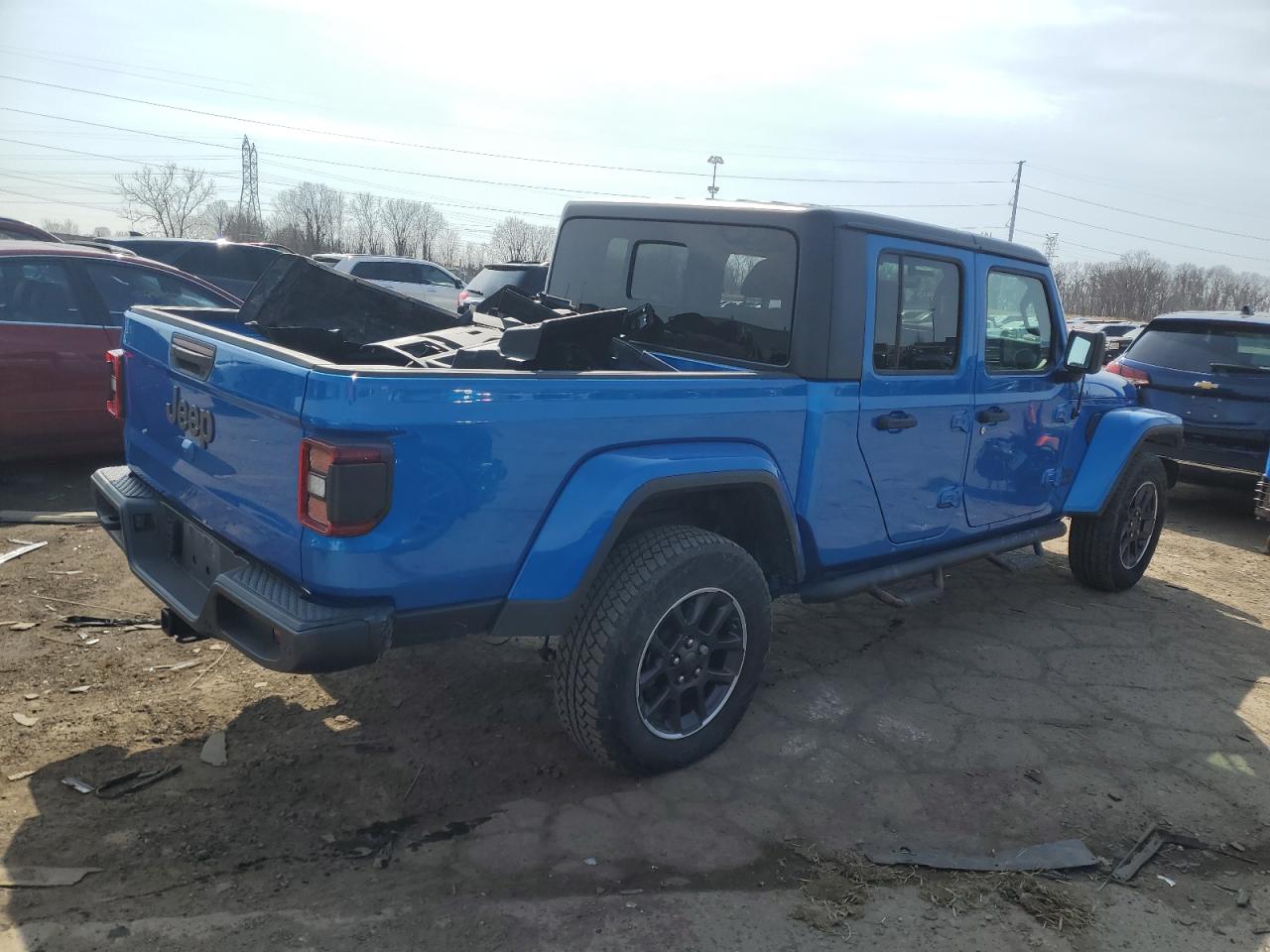 2021 Jeep Gladiator VIN 1C6HJTAG4ML524342 Copart auction photo, front end / side damage thumbnail 3