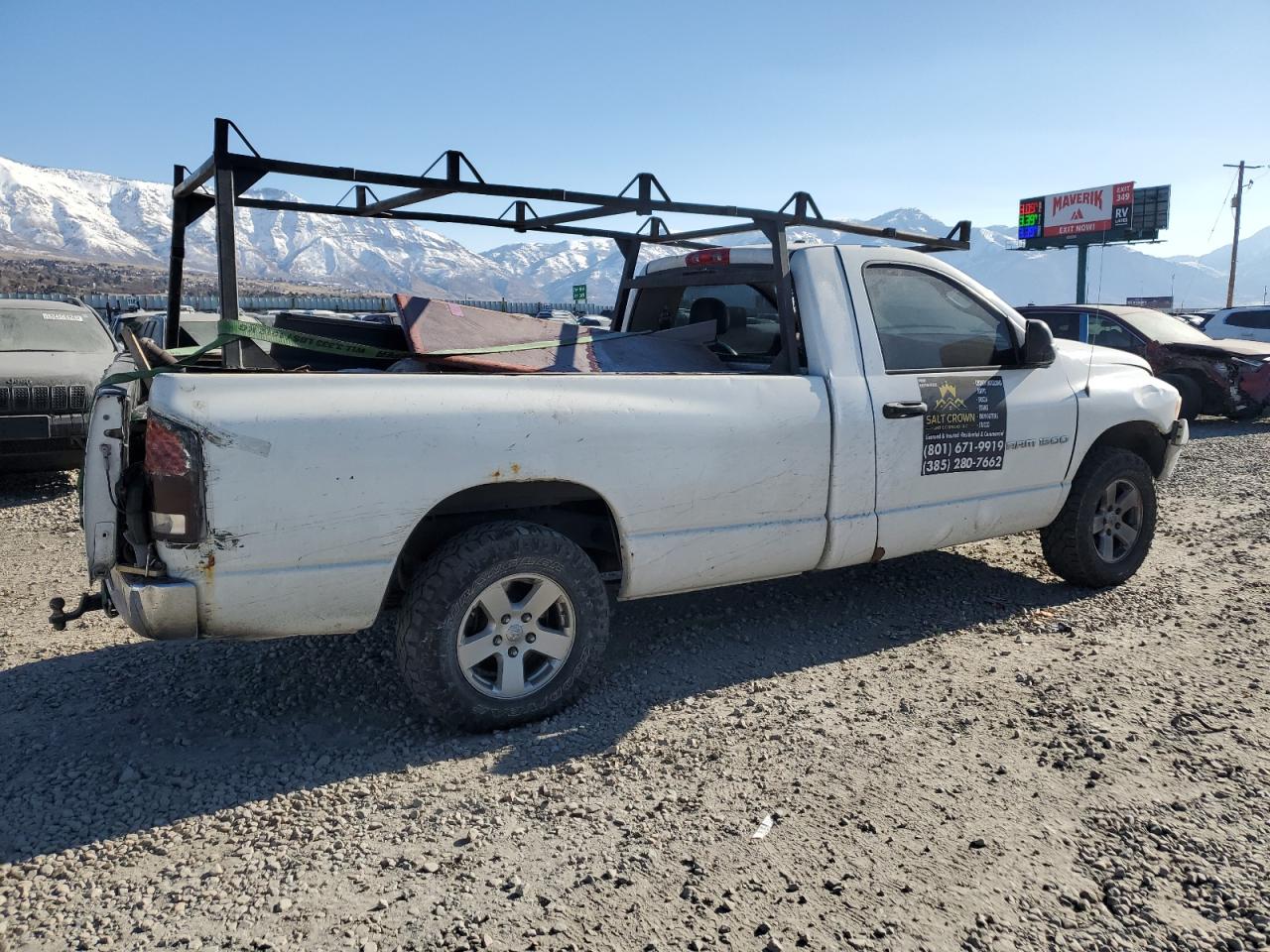 2005 Dodge RAM VIN 1D7HU16N65J645789 Copart auction photo, rear end / all over damage thumbnail 3