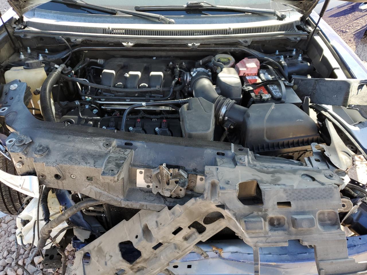 2013 Ford Flex VIN 2FMHK6D81DBD38474 Copart auction photo, all over / front end damage thumbnail 12