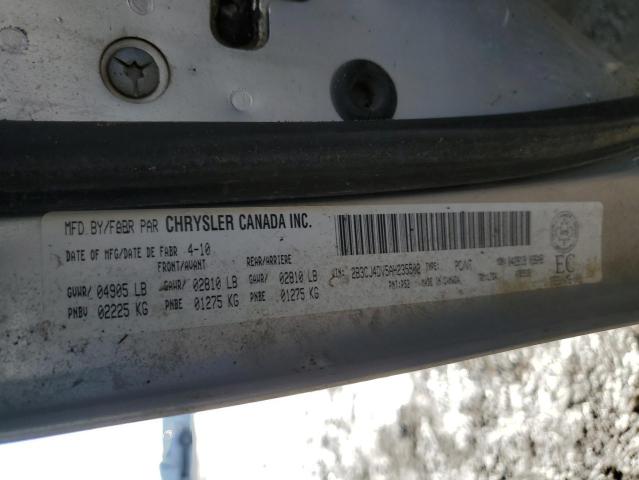 2010 Dodge Challenger VIN 2B3CJ4DV5AH235502 Copart auction photo, side / front end damage thumbnail 12