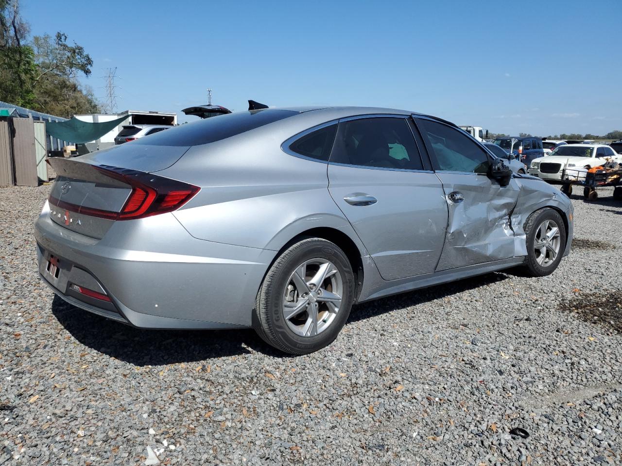 2021 Hyundai Sonata VIN 5NPEG4JA4MH091900 Copart auction photo, side / front end damage thumbnail 3