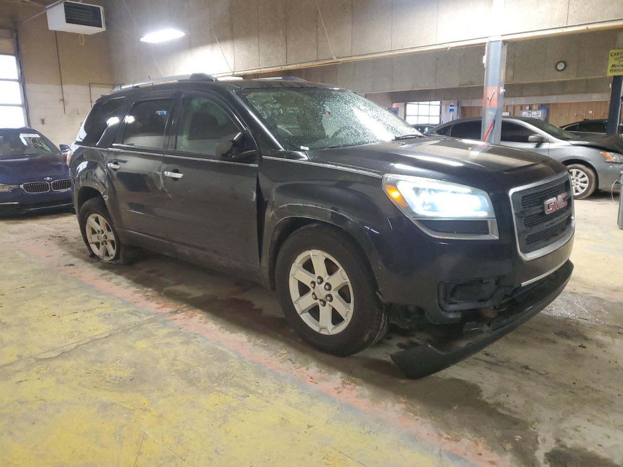 2014 GMC Acadia VIN 1GKKRNED8EJ315125 Copart auction photo, side / undercarriage damage thumbnail 4