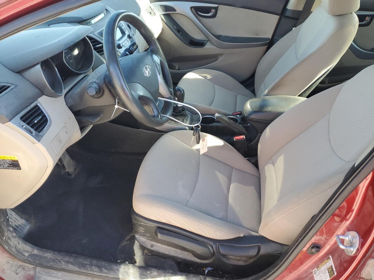 2014 Hyundai Elantra VIN 5NPDH4AE1EH495069 Copart auction photo, hail damage thumbnail 7