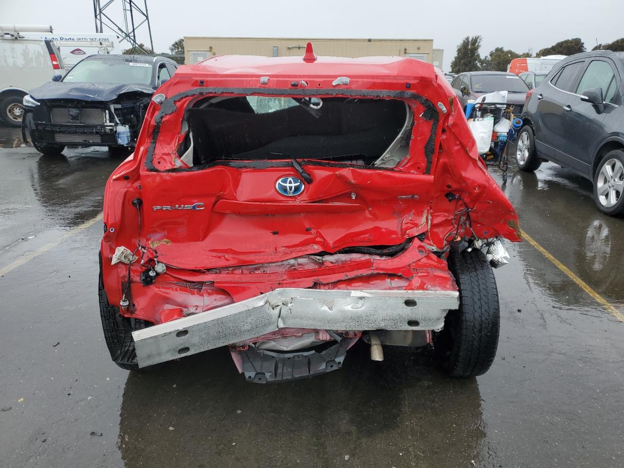 2015 Toyota Prius VIN JTDKDTB36F1105151 Copart auction photo, front end / rear end damage thumbnail 6