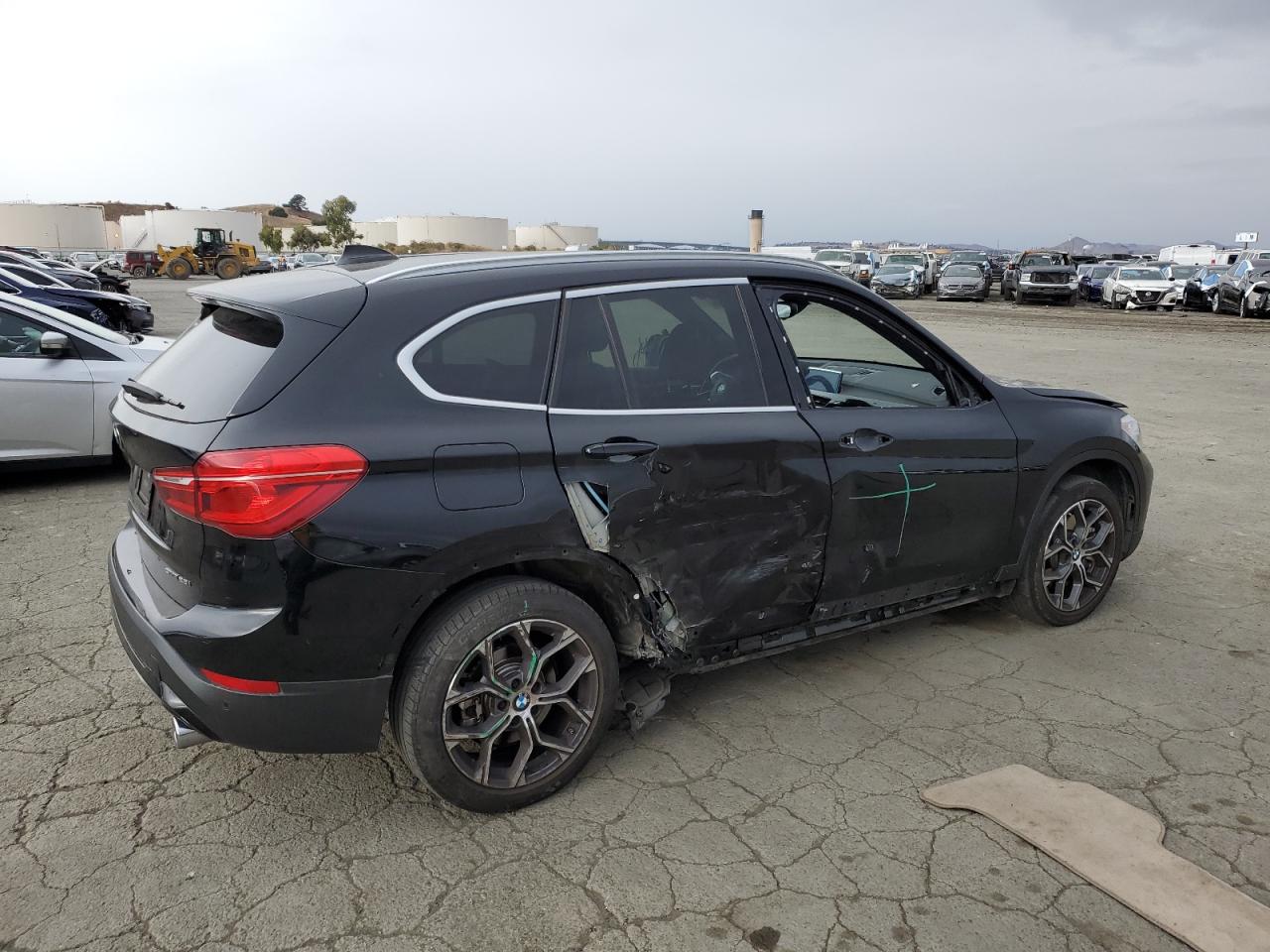 2020 BMW X1 VIN WBXJG7C02L5P30202 Copart auction photo, side damage thumbnail 3