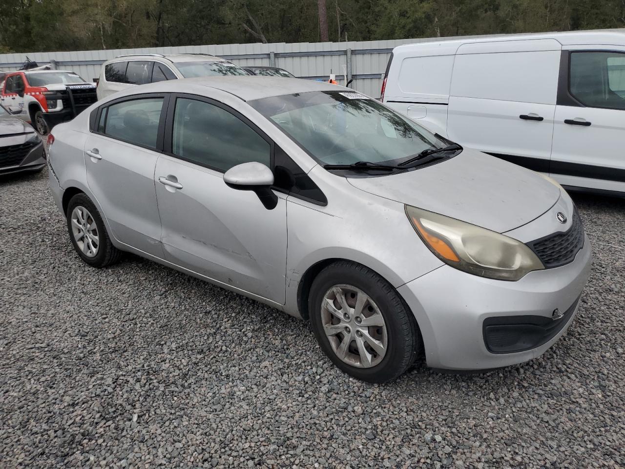 2014 KIA Rio VIN KNADM4A37E6413038 Copart auction photo, rear end damage thumbnail 4
