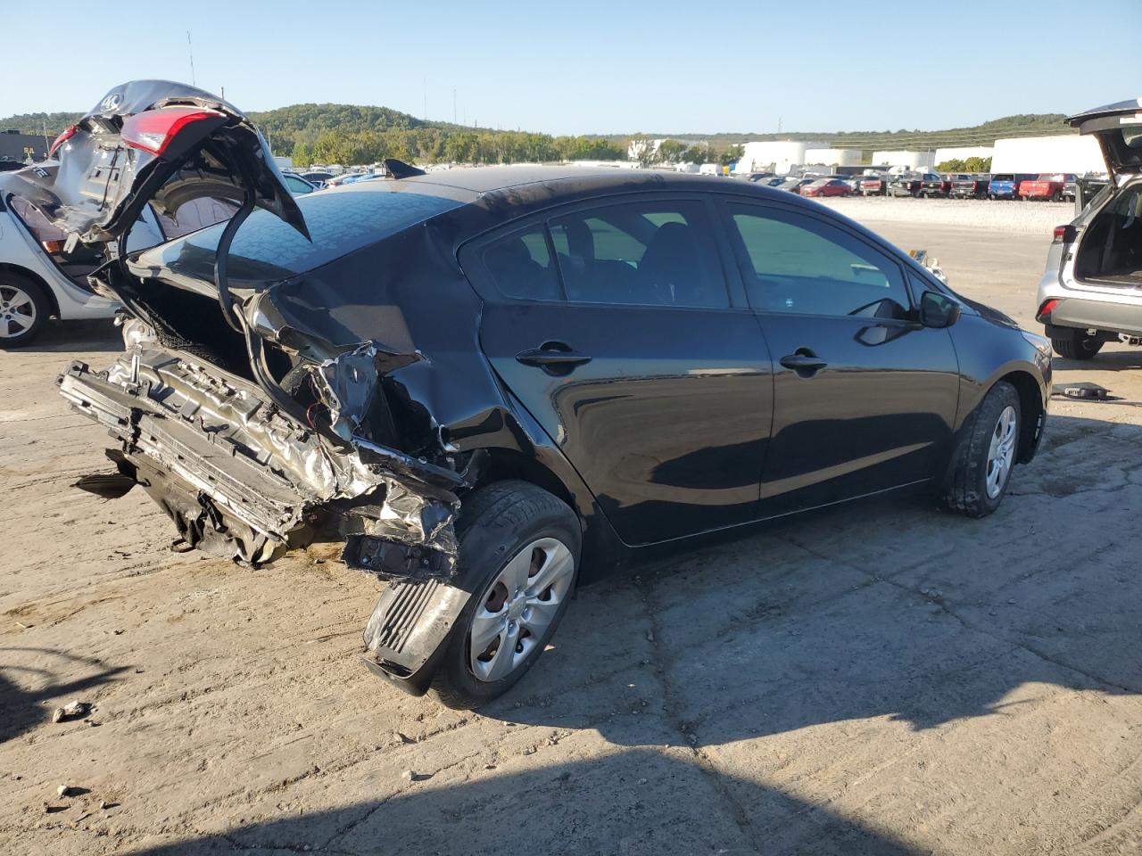 2018 KIA Forte VIN 3KPFK4A79JE163987 Copart auction photo, rear end / undercarriage damage thumbnail 3