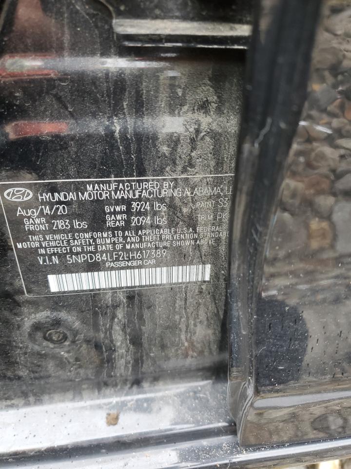 2020 Hyundai Elantra VIN 5NPD84LF2LH617389 Copart auction photo, front end damage thumbnail 14