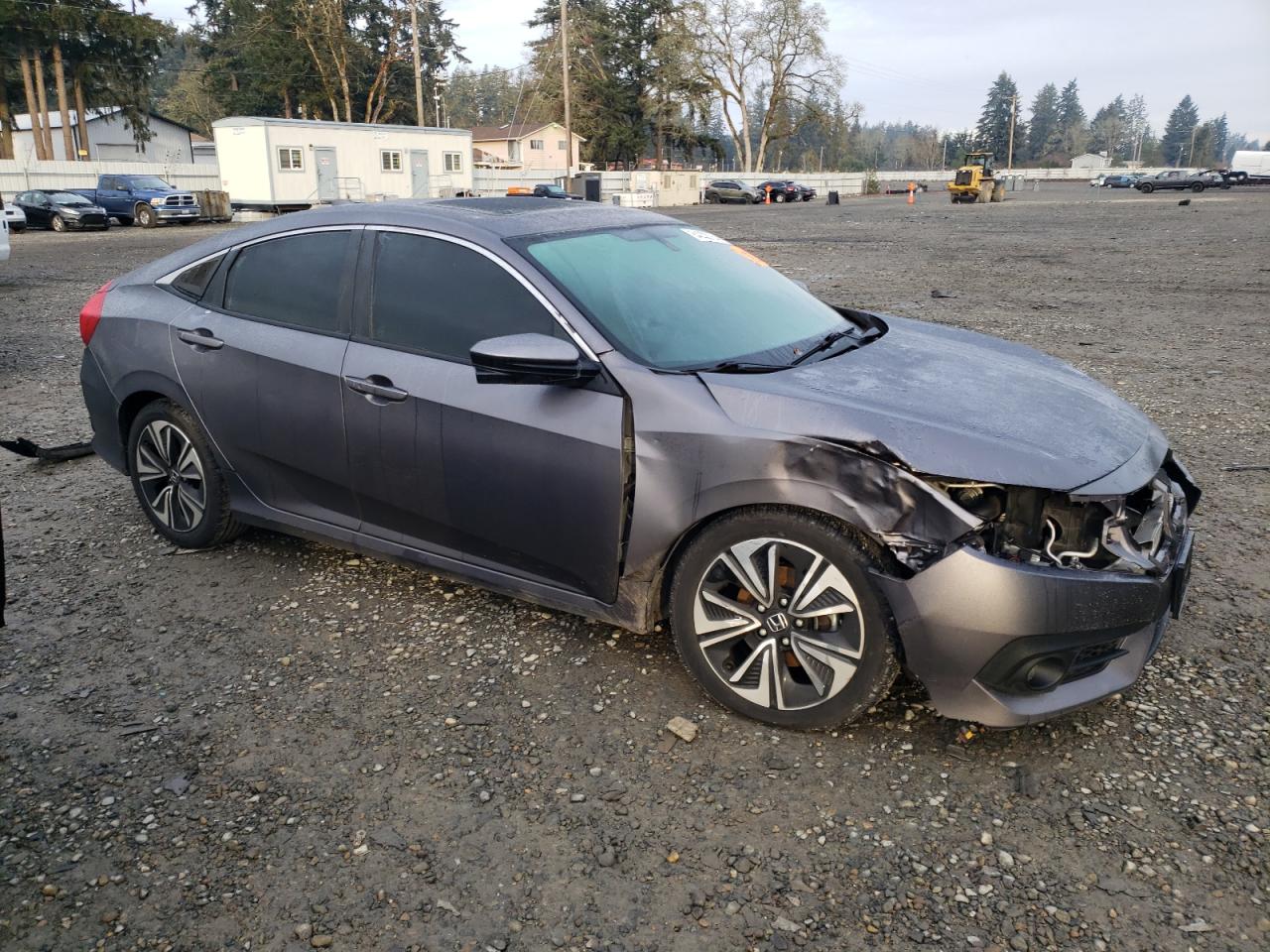 2016 Honda Civic VIN 19XFC1F7XGE030006 Copart auction photo, front end / side damage thumbnail 4