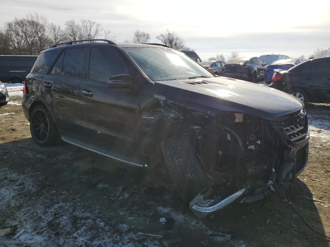 2014 Mercedes-Benz M-klasse VIN 4JGDA7EB3EA335025 Copart auction photo, undercarriage / all over damage thumbnail 4