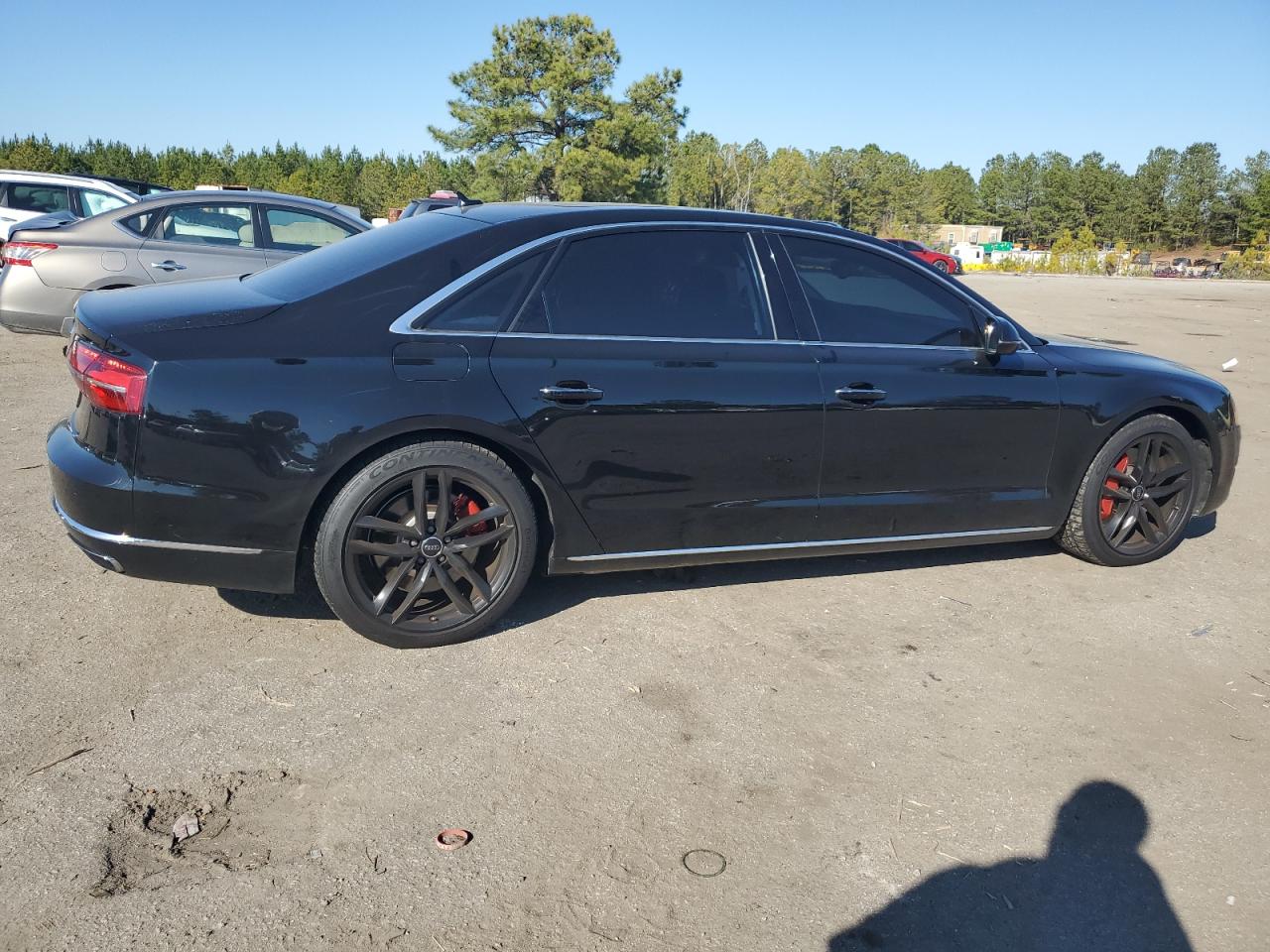 2015 Audi A8 VIN WAU32AFD5FN022074 Copart auction photo, side damage thumbnail 3